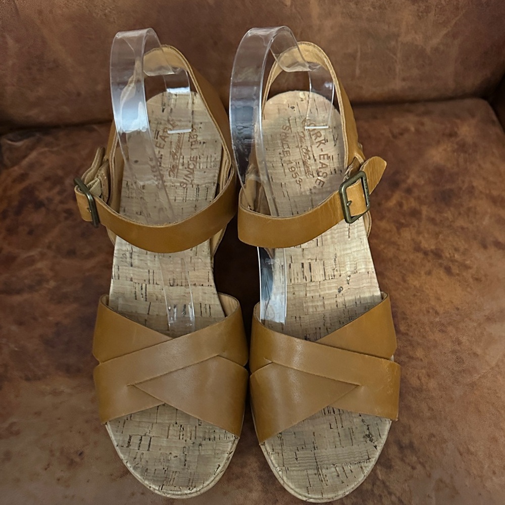 Kork-Ease Brown Wedge Sandals - Picture 10 of 12